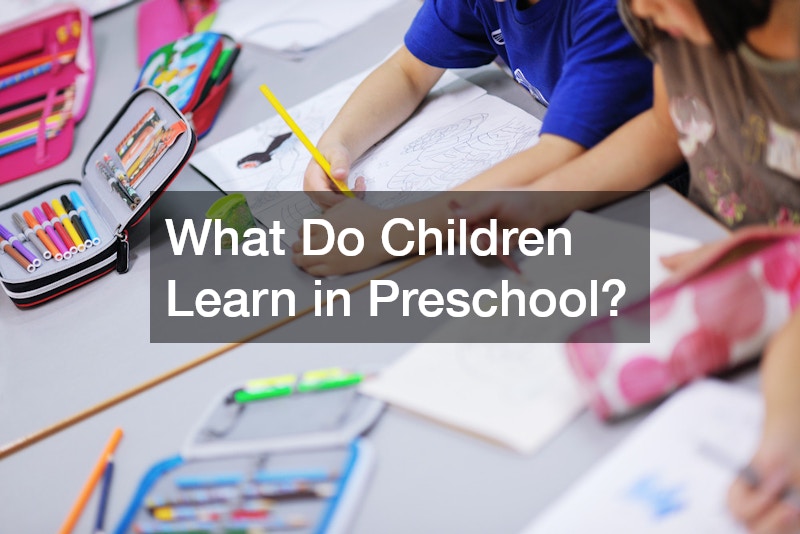children learning how to write and draw